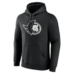 Ottawa Senators Personalized Name & Number Monochrome Pullover Hoodie - Black | NHL Clearance