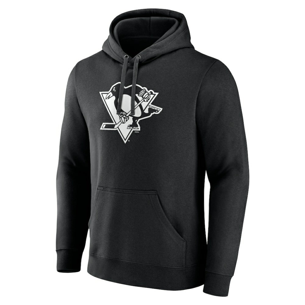 Pittsburgh Penguins Personalized Name & Number Monochrome Pullover Hoodie - Black | NHL Lifestyle