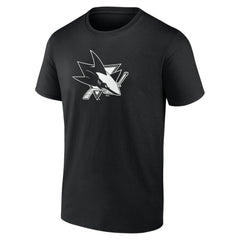 San Jose Sharks Personalized Name & Number Monochrome T-Shirt - Black | NHL online