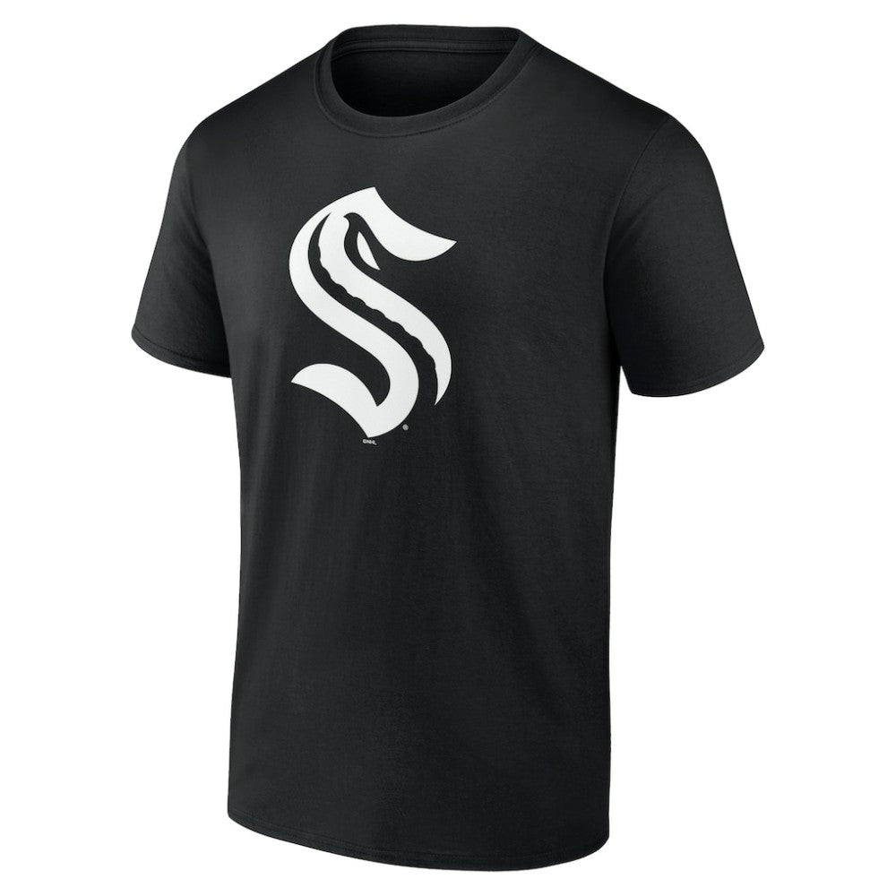 Seattle Kraken Personalized Name & Number Monochrome T-Shirt - Black | NHL discount