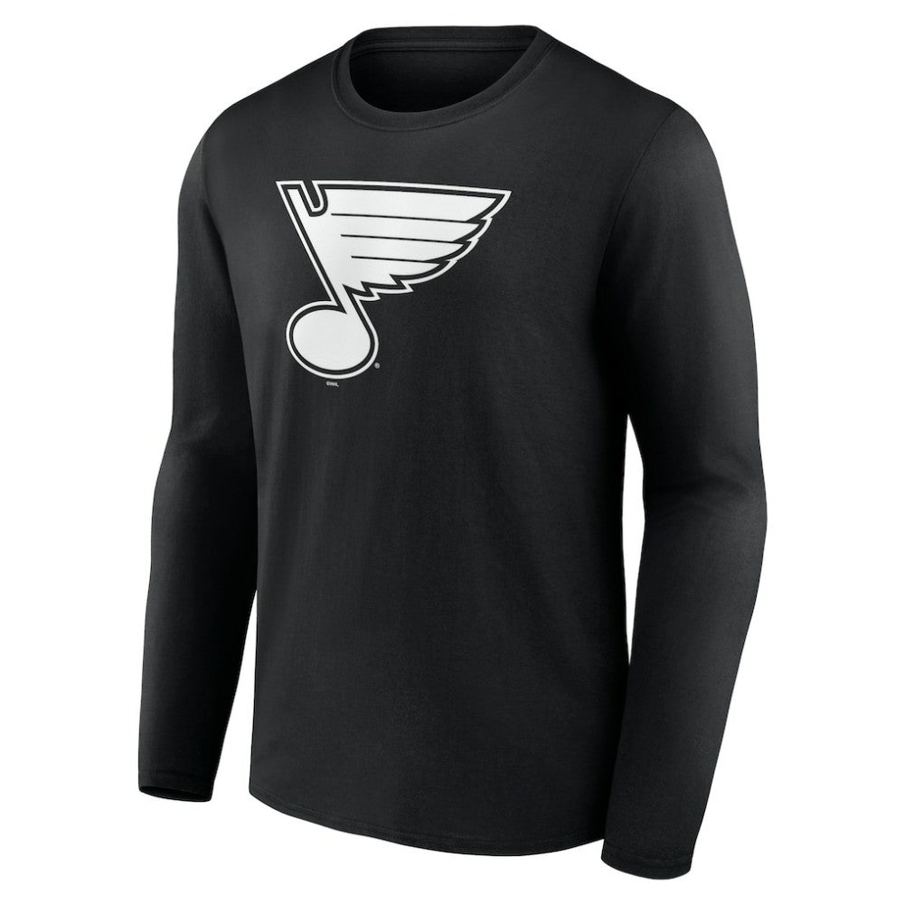 St. Louis Blues Personalized Name & Number Monochrome Long Sleeve T-Shirt - Black | NHL discount