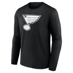 St. Louis Blues Personalized Name & Number Monochrome Long Sleeve T-Shirt - Black | NHL discount