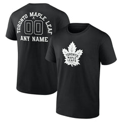 Toronto Maple Leafs Personalized Name & Number Monochrome T-Shirt - Black | NHL discount