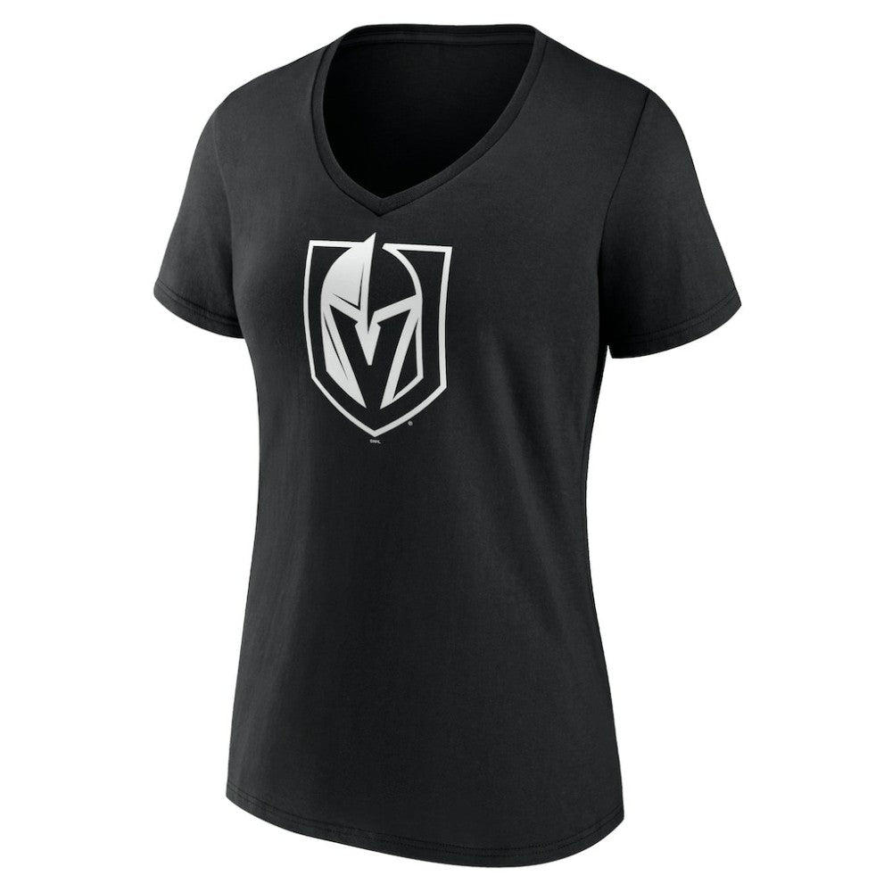 Vegas Golden Knights Women's Personalized Name & Number Monochrome V-Neck T-Shirt - Black | NHL discount