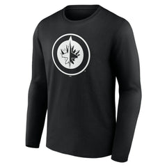 Winnipeg Jets Personalized Name & Number Monochrome Long Sleeve T-Shirt - Black | NHL online