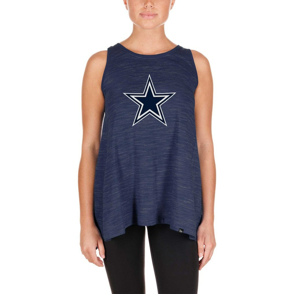 Dallas Cowboys New Era Women's Plus Size Space Dye Active Tank Top - Navy - NFL