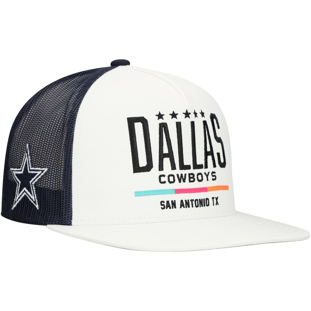 Dallas Cowboys HOOey San Antonio Trucker Snapback Hat – White/Navy - NFL