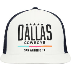 Dallas Cowboys HOOey San Antonio Trucker Snapback Hat – White/Navy - NFL