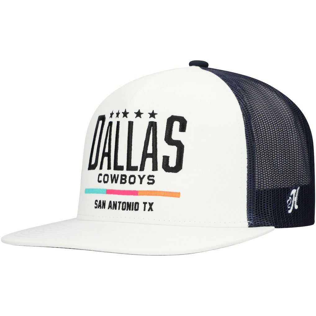Dallas Cowboys HOOey San Antonio Trucker Snapback Hat – White/Navy - NFL
