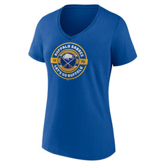 Buffalo Sabres Women's Native V-Neck T-Shirt - Royal | NHL on sale