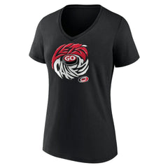 Carolina Hurricanes Women's Native V-Neck T-Shirt - Black | NHL Lifestyle