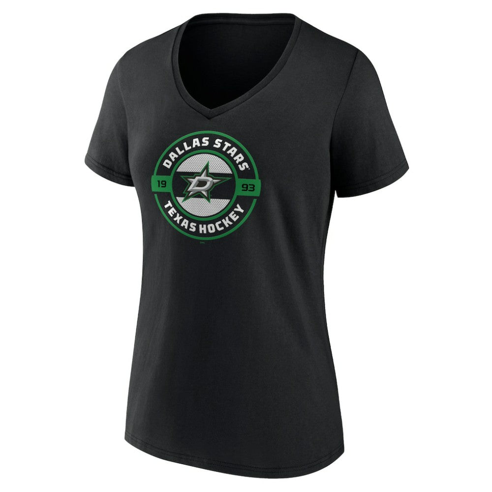 Dallas Stars Women's Native V-Neck T-Shirt - Black | NHL online