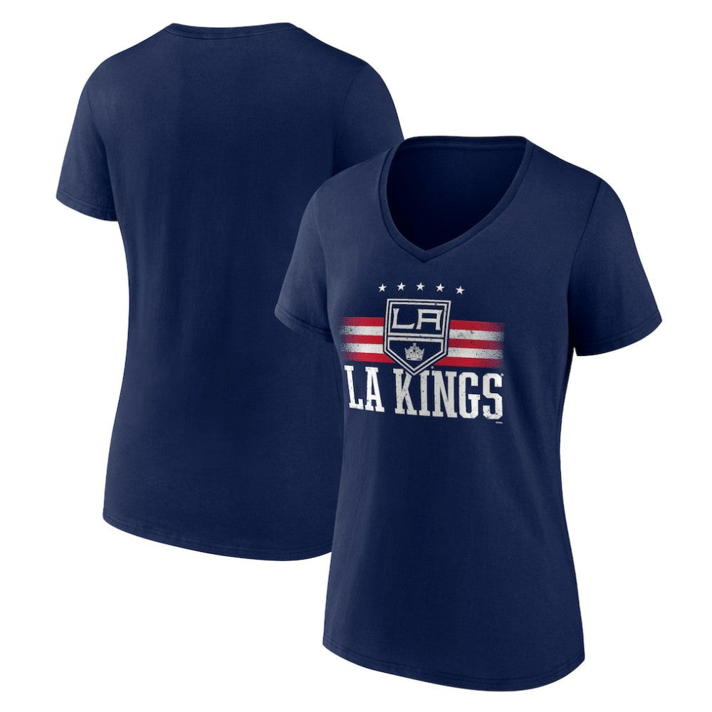 Los Angeles Kings Women's Americana Team V-Neck T-Shirt - Navy | NHL discount