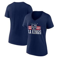 Los Angeles Kings Women's Americana Team V-Neck T-Shirt - Navy | NHL discount
