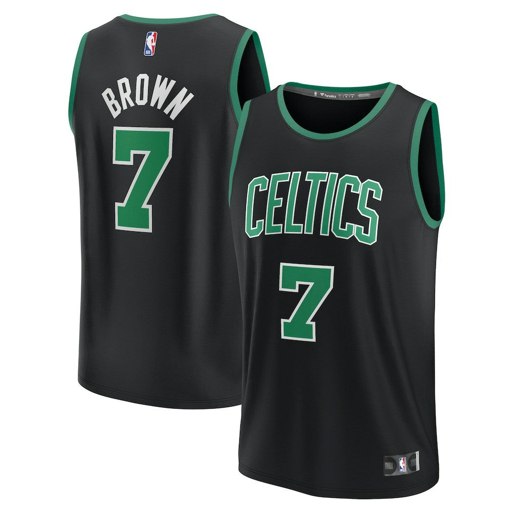Fanatics Jaylen Brown Boston Celtics Fast Break Replica Player Jersey Statement Edition Black
