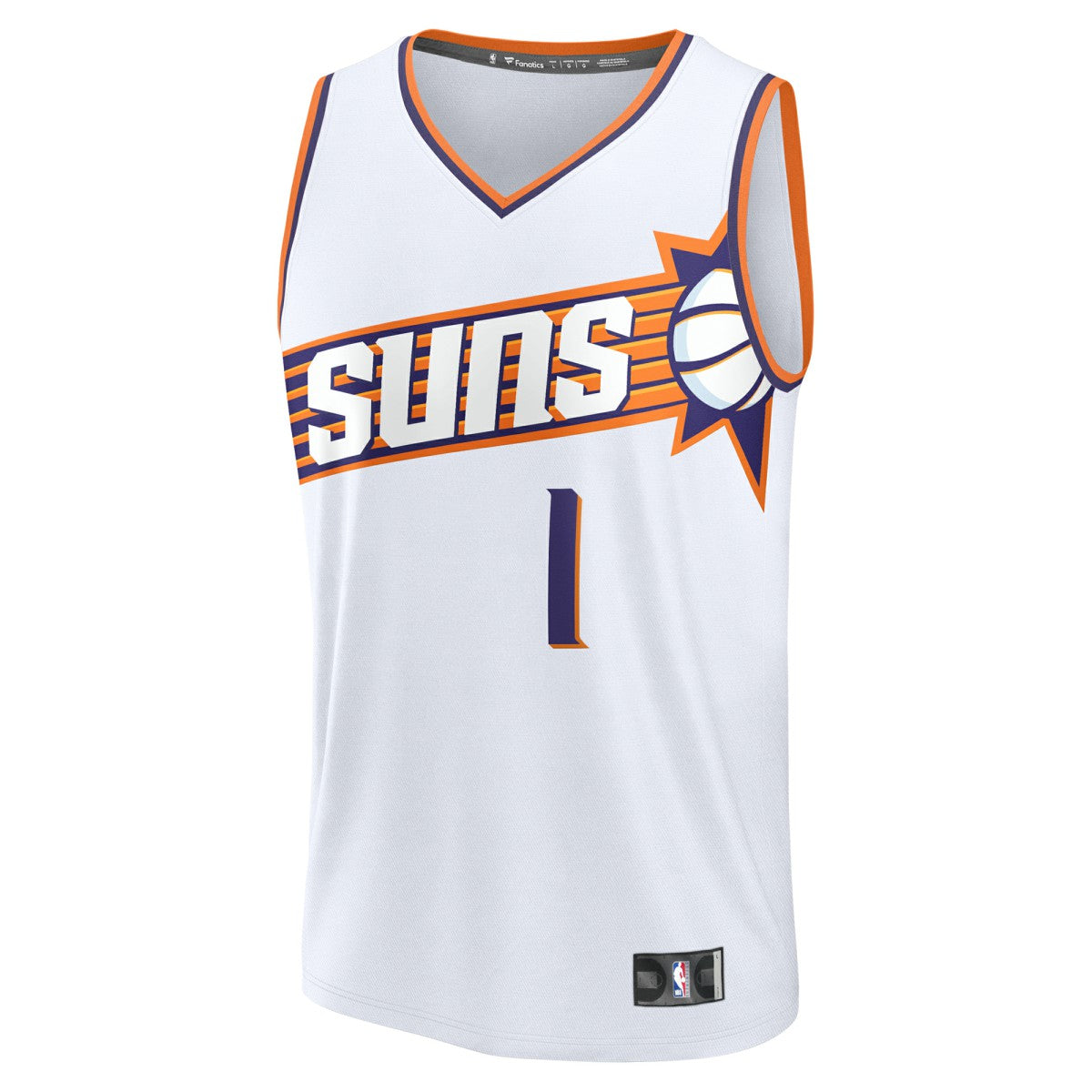 Fanatics Devin Booker Phoenix Suns Fast Break Replica Player Jersey Association Edition White