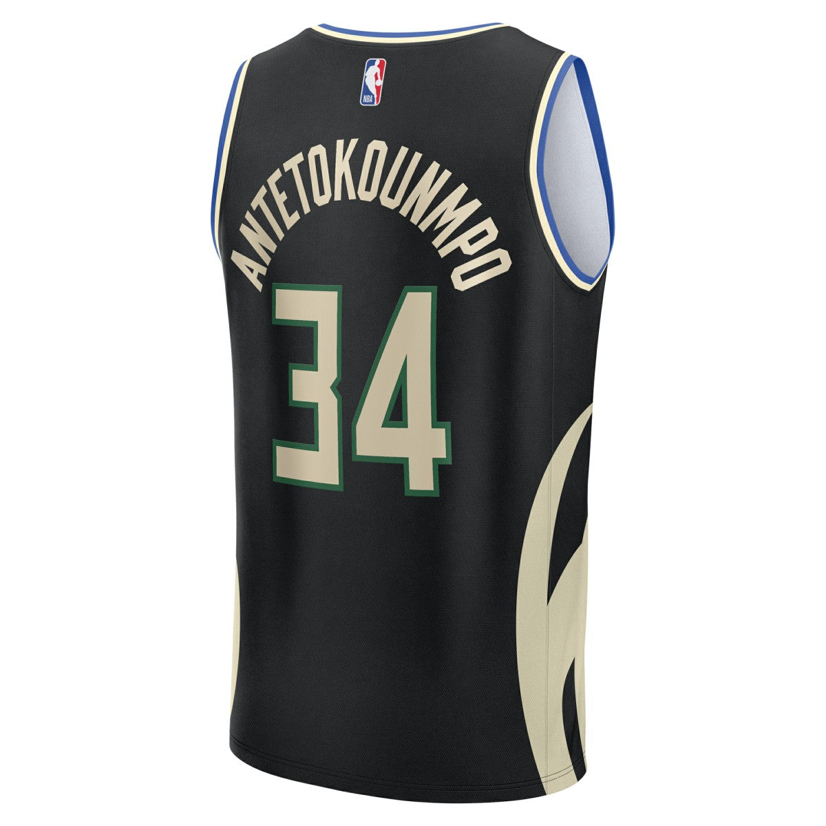 Fanatics Giannis Antetokounmpo Milwaukee Bucks Youth Fast Break Replica Player Jersey Statement Edition Black