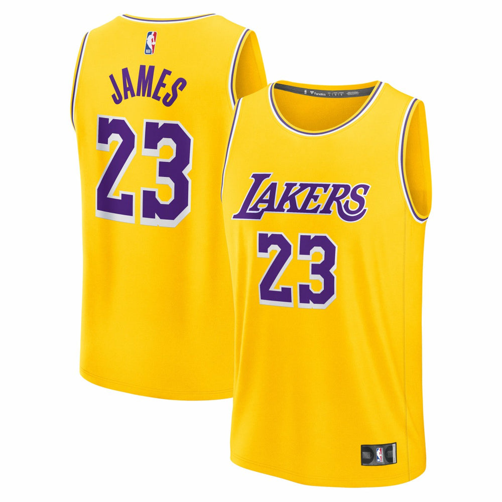 Fanatics LeBron James Los Angeles Lakers Youth Fast Break Replica Player Jersey Icon Edition Gold