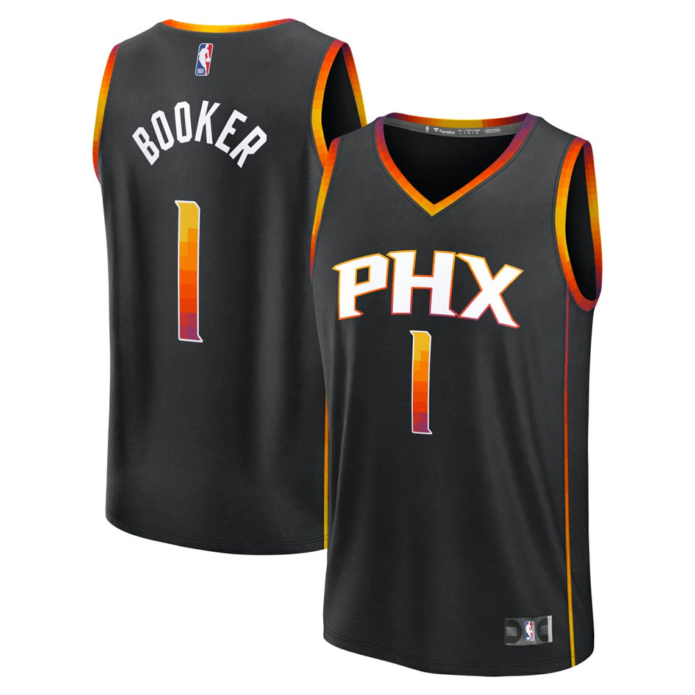 Fanatics Devin Booker Phoenix Suns Youth Fast Break Replica Player Jersey Statement Edition Black