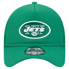 New York Jets New Era 9FORTY A-Frame Trucker Adjustable Hat - Green - NFL