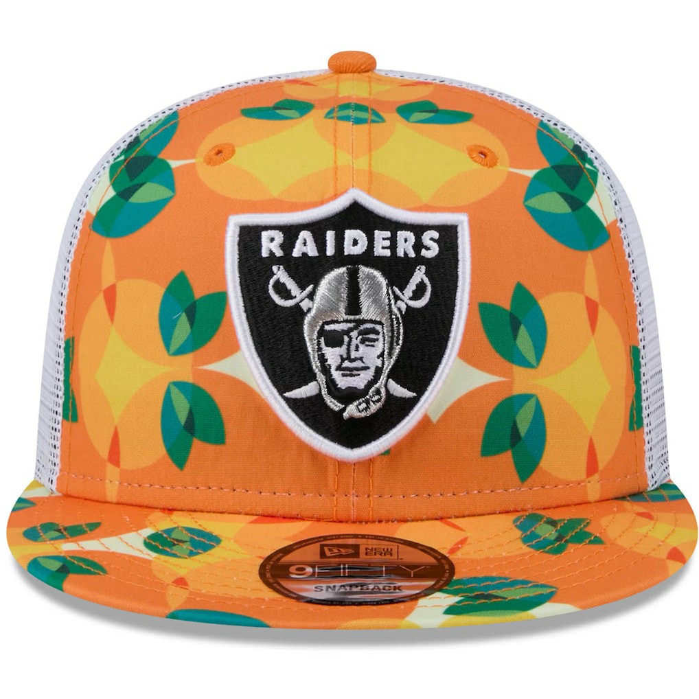 Las Vegas Raiders New Era Citrus 9FIFTY Trucker Snapback Hat - Orange - NFL