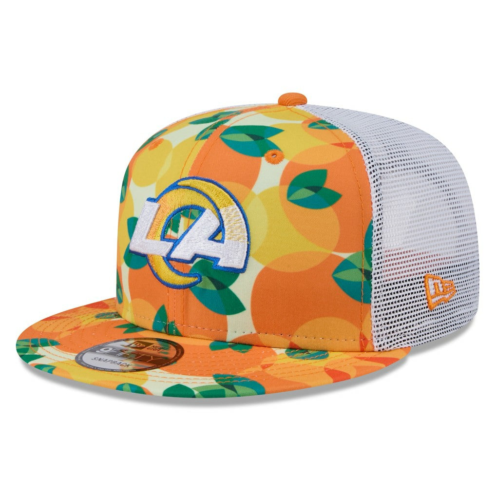 Los Angeles Rams New Era Citrus 9FIFTY Trucker Snapback Hat - Orange - NFL