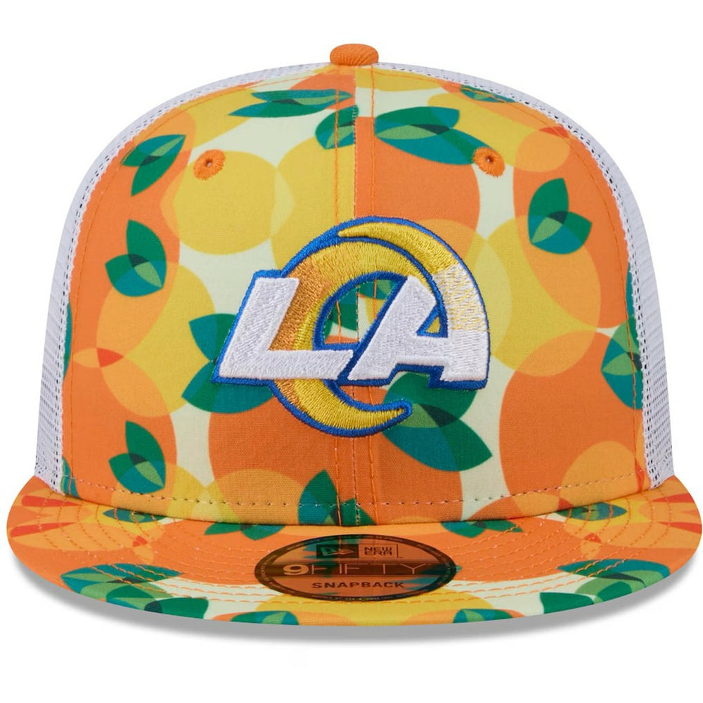 Los Angeles Rams New Era Citrus 9FIFTY Trucker Snapback Hat - Orange - NFL