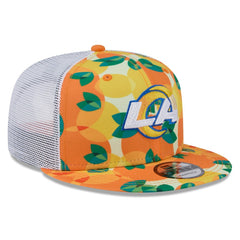 Los Angeles Rams New Era Citrus 9FIFTY Trucker Snapback Hat - Orange - NFL