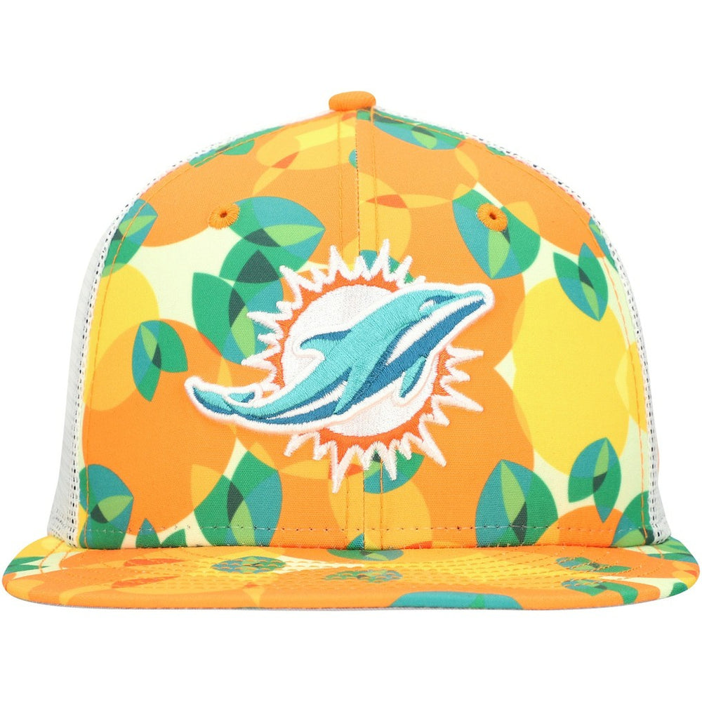Miami Dolphins New Era Citrus 9FIFTY Trucker Snapback Hat - Orange - NFL
