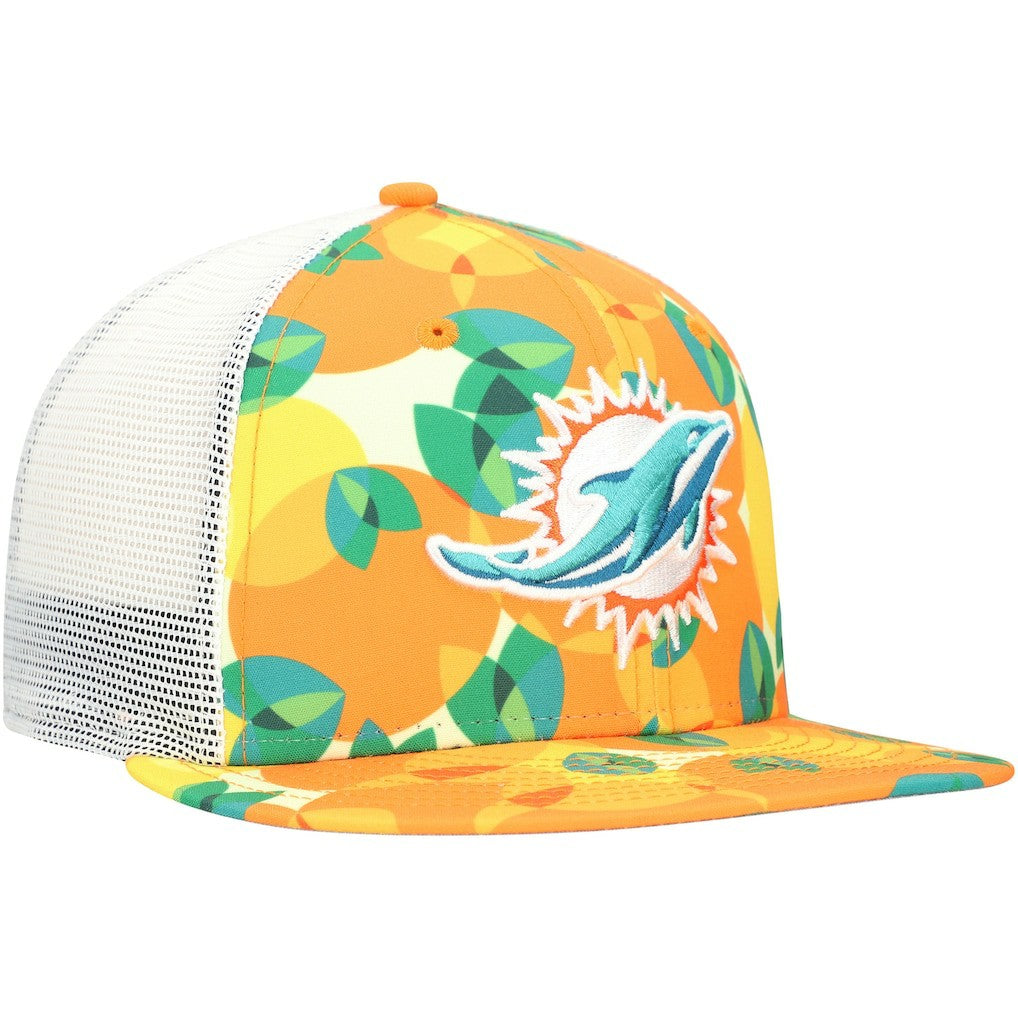Miami Dolphins New Era Citrus 9FIFTY Trucker Snapback Hat - Orange - NFL