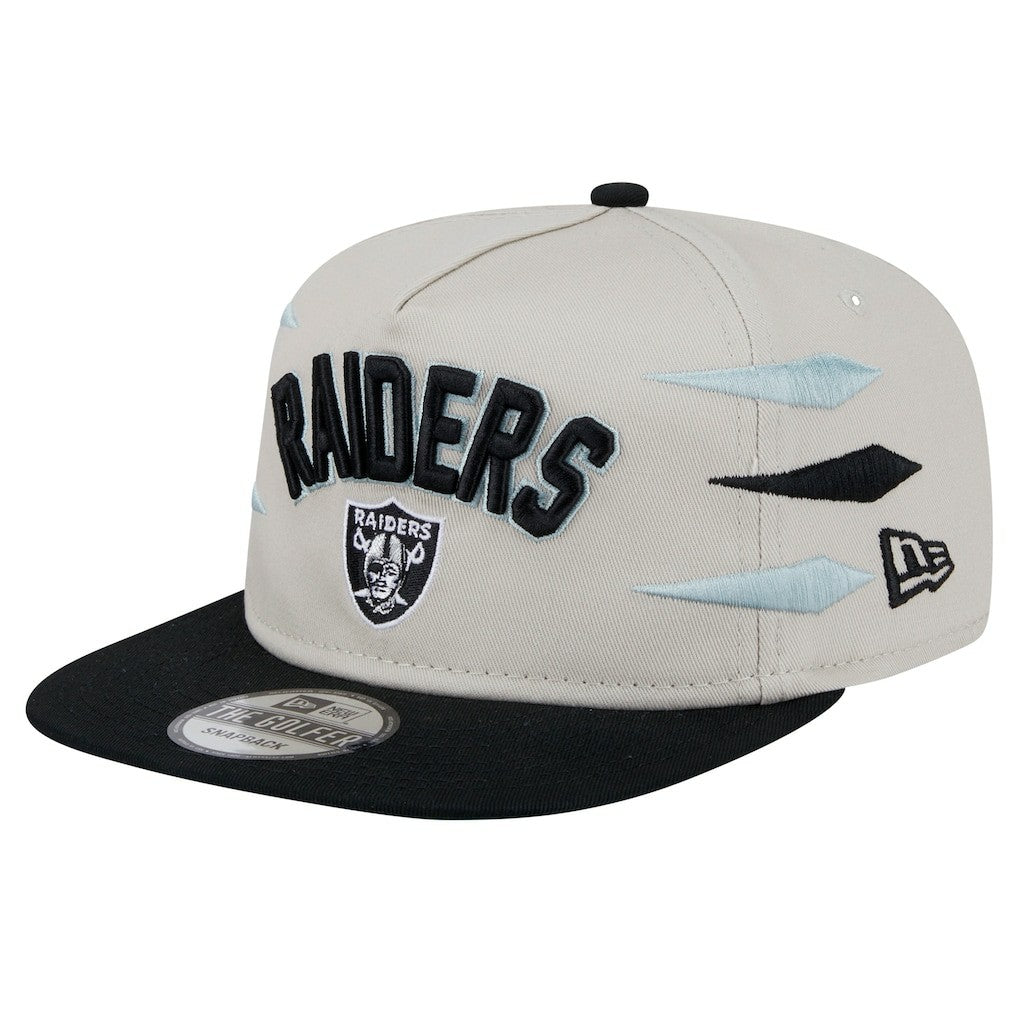 Las Vegas Raiders New Era Athletic Golfer Snapback Hat - Stone/Black - NFL