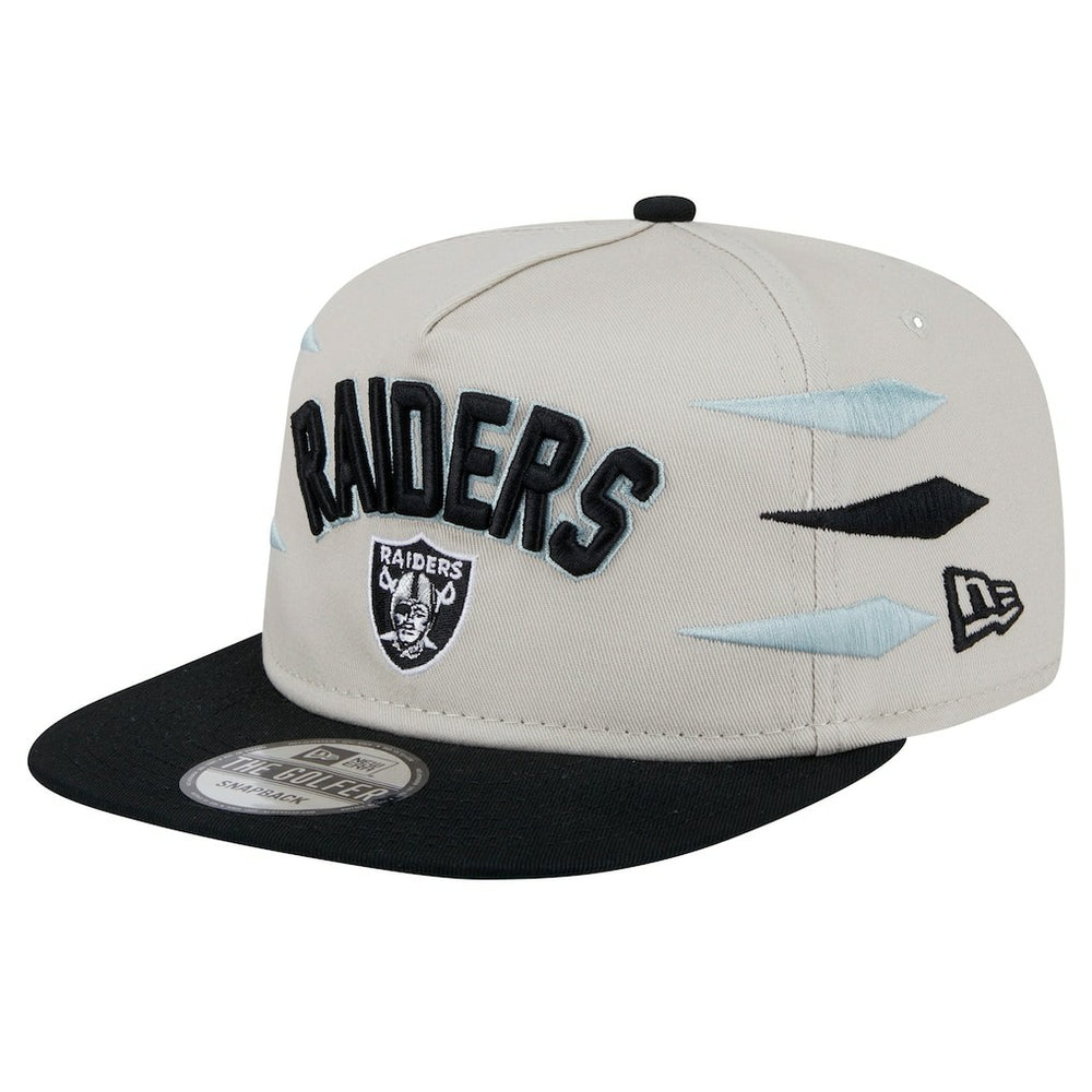 Las Vegas Raiders New Era Athletic Golfer Snapback Hat - Stone/Black - NFL