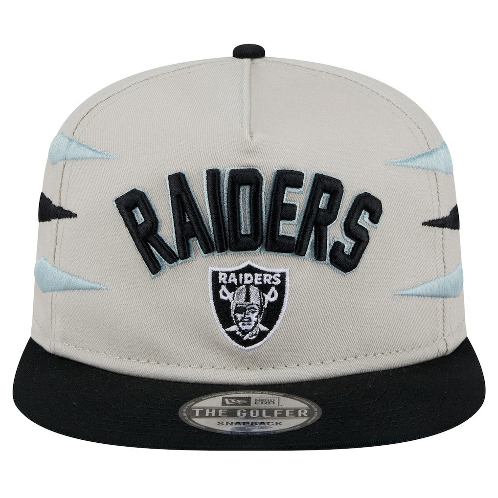 Las Vegas Raiders New Era Athletic Golfer Snapback Hat - Stone/Black - NFL