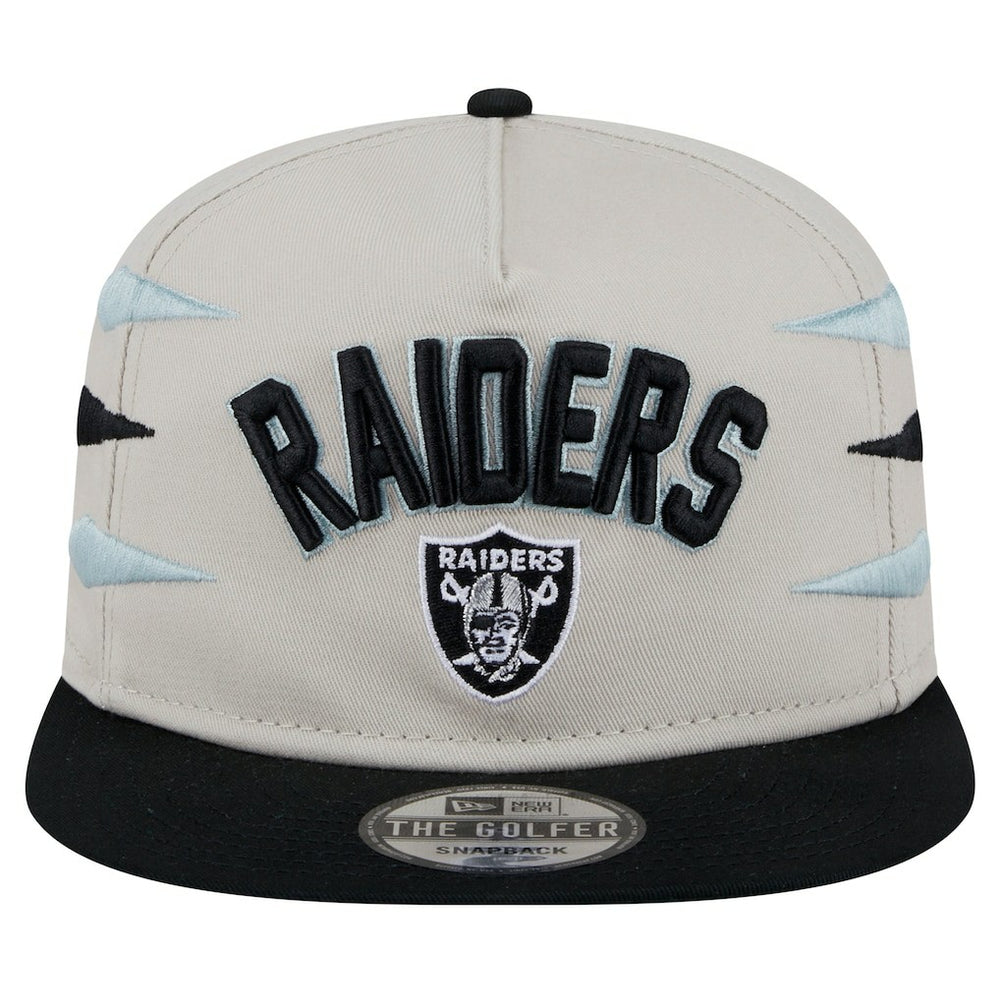 Las Vegas Raiders New Era Athletic Golfer Snapback Hat - Stone/Black - NFL