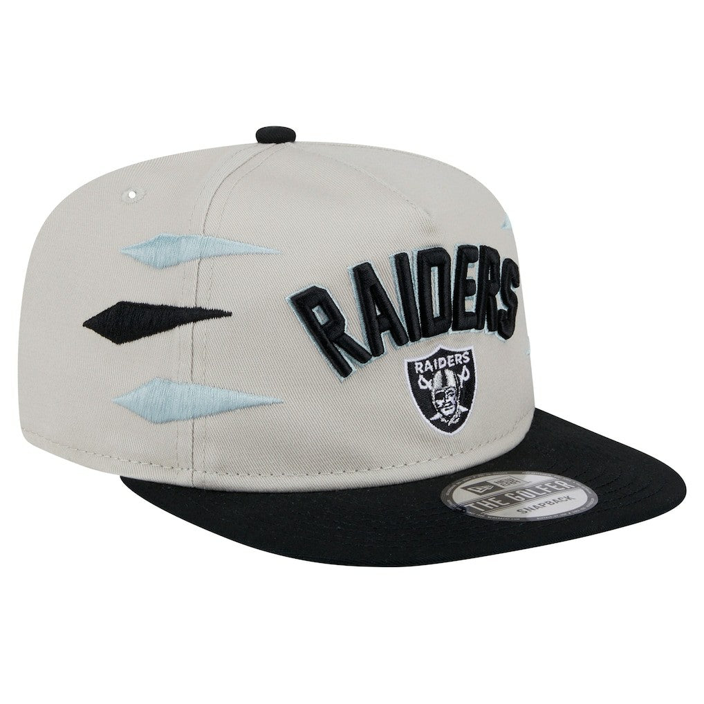Las Vegas Raiders New Era Athletic Golfer Snapback Hat - Stone/Black - NFL