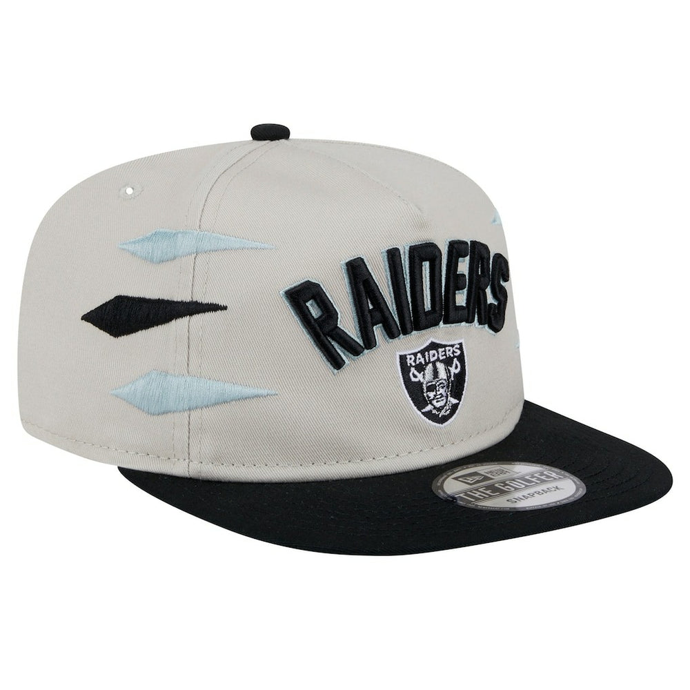 Las Vegas Raiders New Era Athletic Golfer Snapback Hat - Stone/Black - NFL