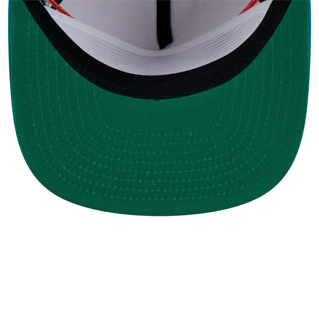 Miami Dolphins New Era Athletic Golfer Snapback Hat - Stone/Aqua - NFL