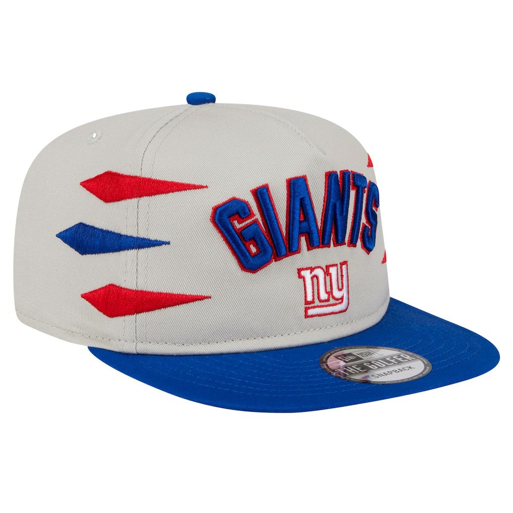 New York Giants New Era Athletic Golfer Snapback Hat - Stone/Royal - NFL