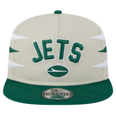 New York Jets New Era Athletic Golfer Snapback Hat - Stone/Green - NFL