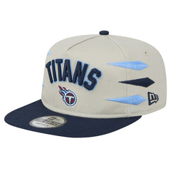 Tennessee Titans New Era Athletic Golfer Snapback Hat - Stone/Navy - NFL