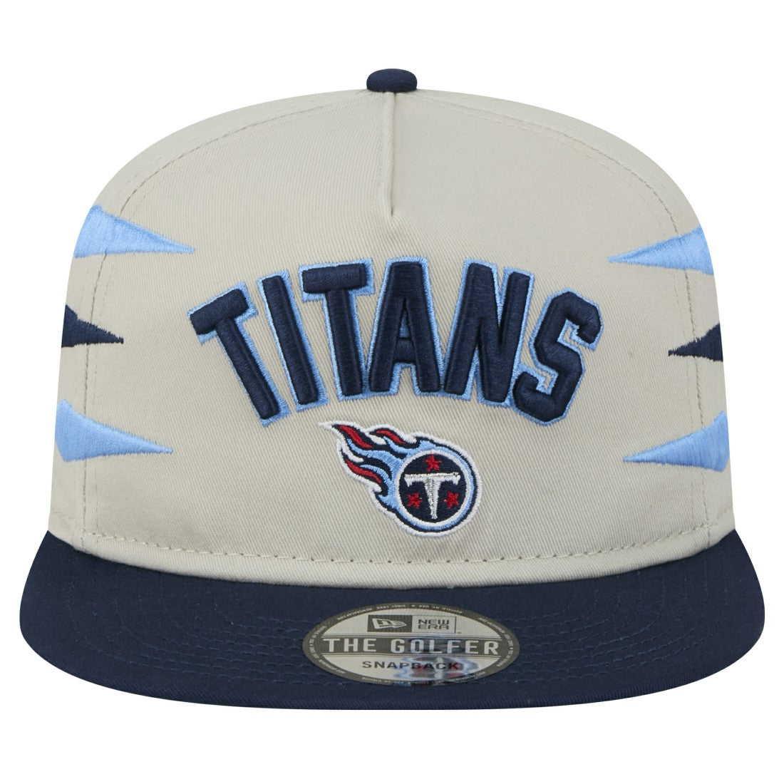 Tennessee Titans New Era Athletic Golfer Snapback Hat - Stone/Navy - NFL