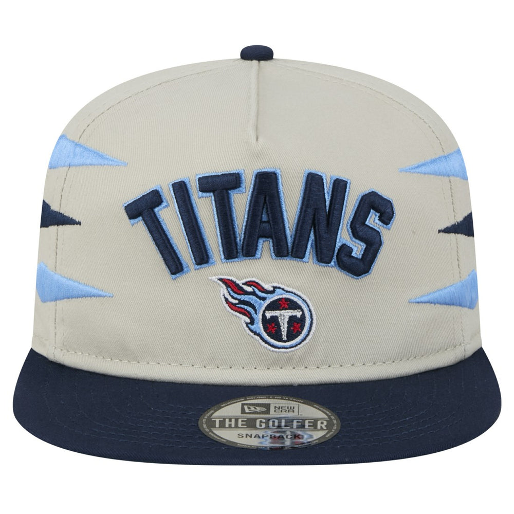 Tennessee Titans New Era Athletic Golfer Snapback Hat - Stone/Navy - NFL
