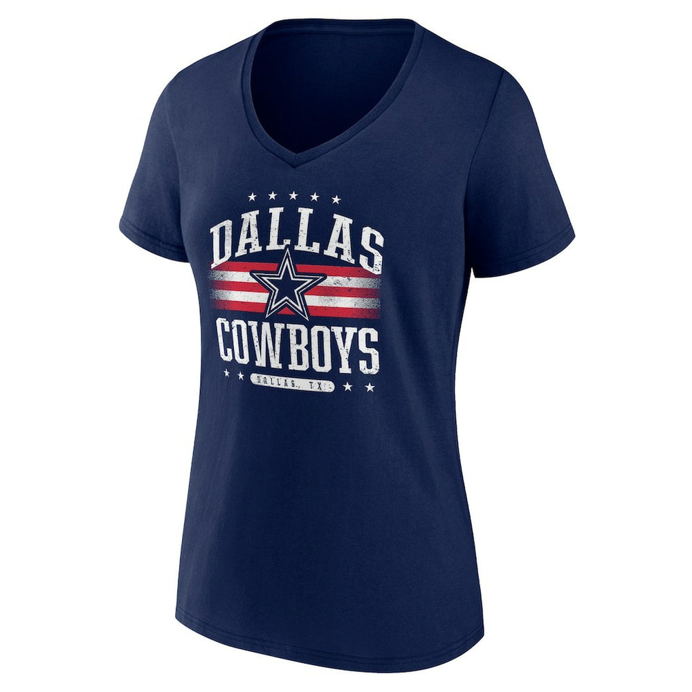Dallas Cowboys Women's Americana Team V-Neck T-Shirt - Navy - NFL