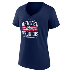 Denver Broncos Women's Americana Team V-Neck T-Shirt - Navy - NFL