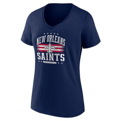 New Orleans Saints Women's Americana Team V-Neck T-Shirt - Navy - NFL