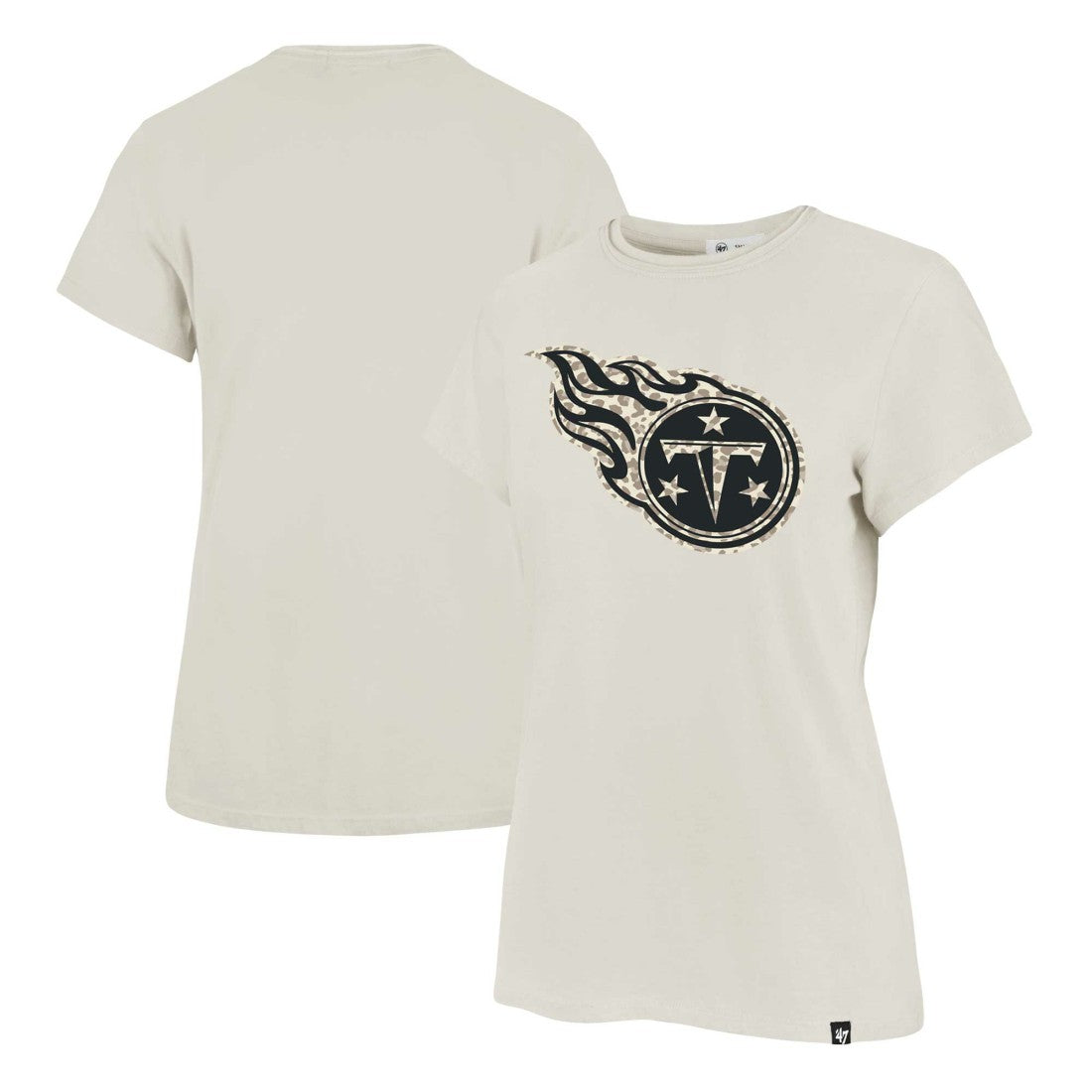Tennessee Titans '47 Women's Panthera Frankie T-Shirt - Cream - 47 brand