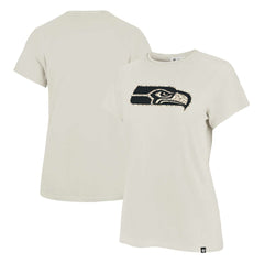 Seattle Seahawks '47 Women's Panthera Frankie T-Shirt - Cream - 47 brand