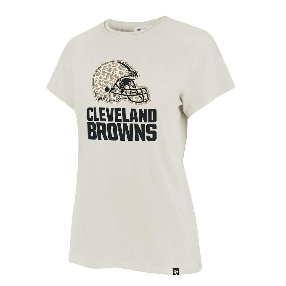 Cleveland Browns '47 Women's Panthera Frankie T-Shirt - Cream - 47 brand