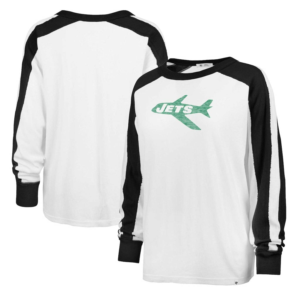 New York Jets '47 Women's Premier Caribou Long Sleeve T-Shirt - White - 47 brand