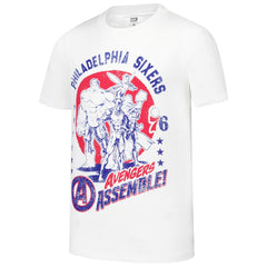 Philadelphia 76ers Youth NBA x Marvel Avengers Squad T-Shirt White